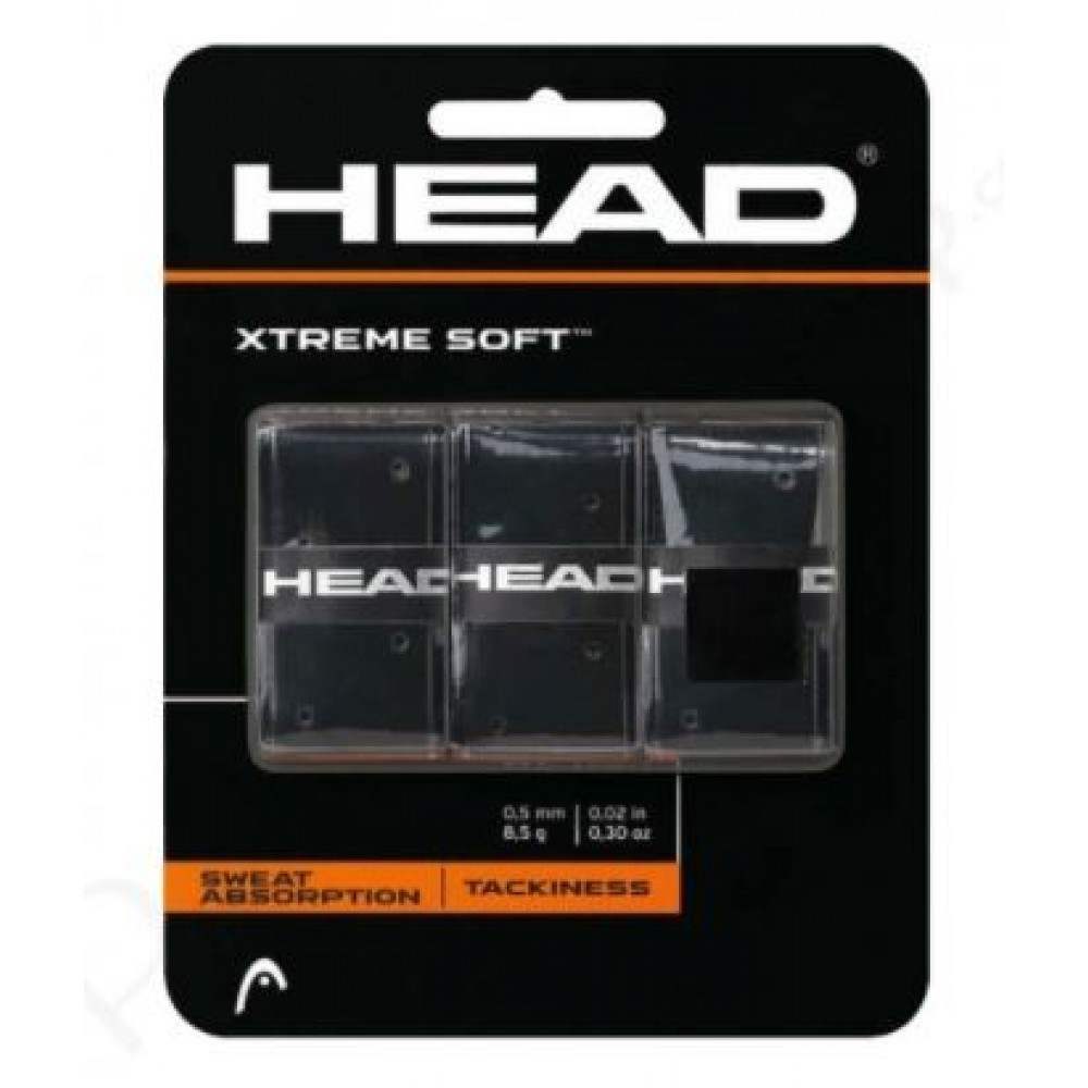 Blister Head  Xtreme Soft Negro 3 Overgrips - Barata Oferta Outlet