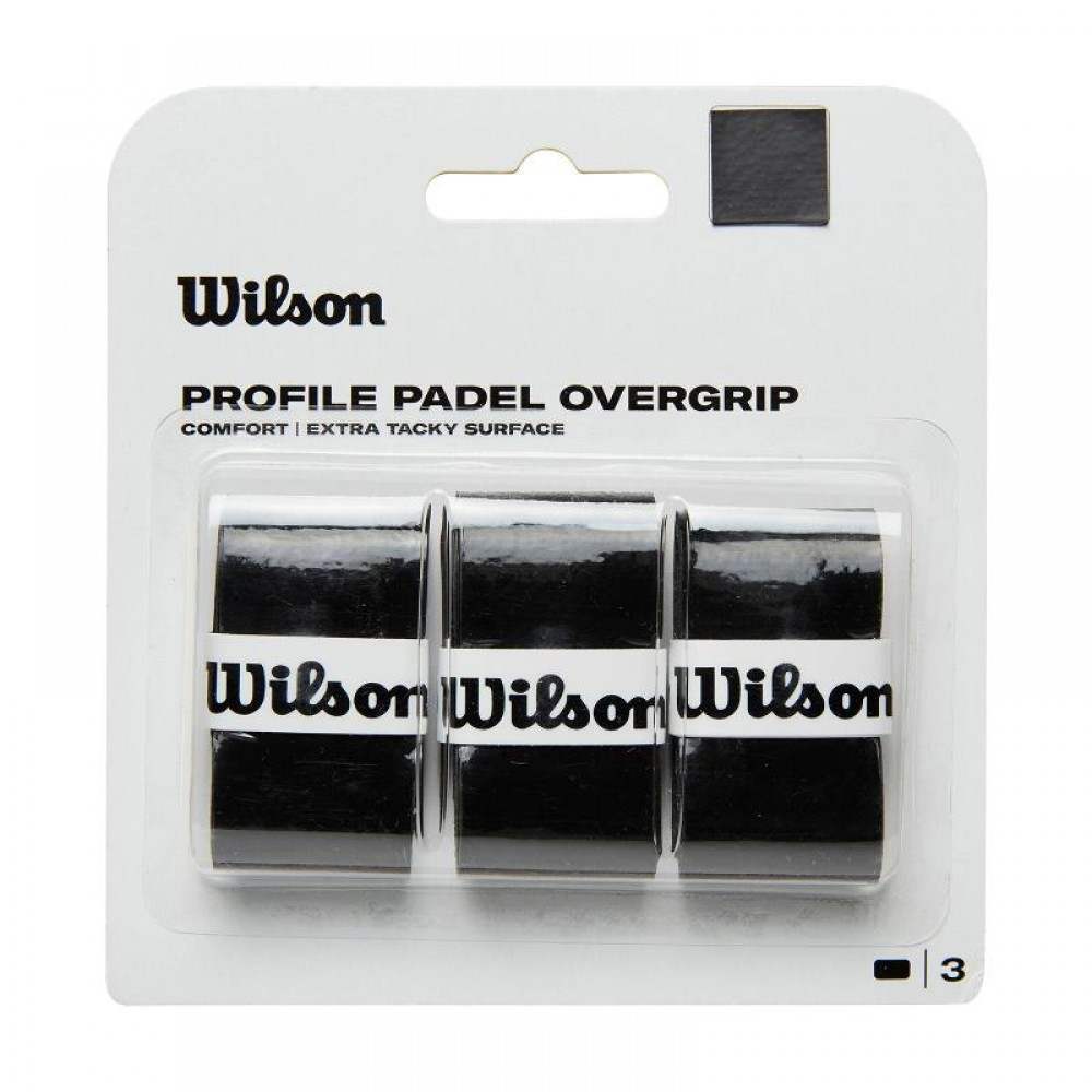 Blister Wilson Profile Padel Negro 3 Overgrips