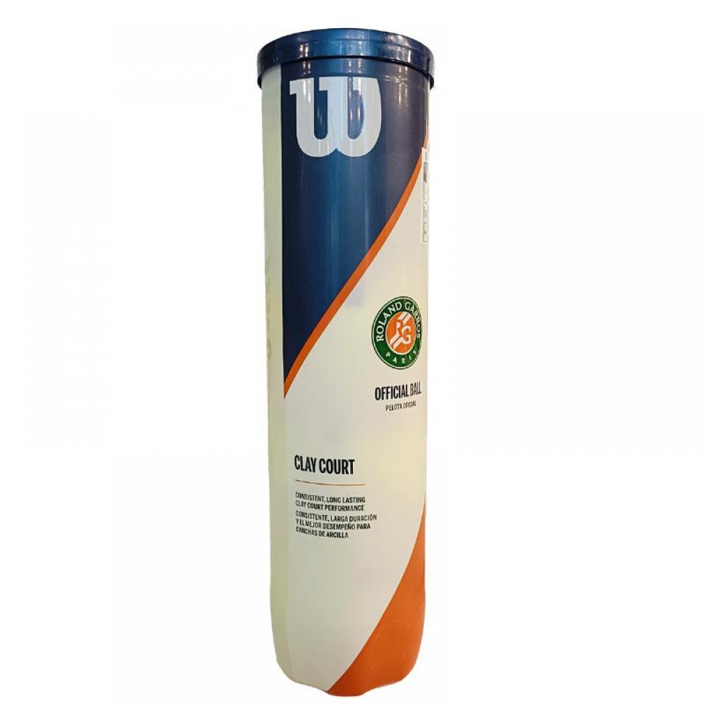 Bote de 4 Pelotas Wilson Roland Garros Clay Court