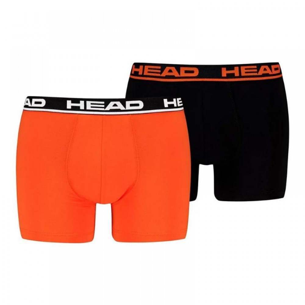 Boxers Head Basic Laranja Preto 2 Unidades