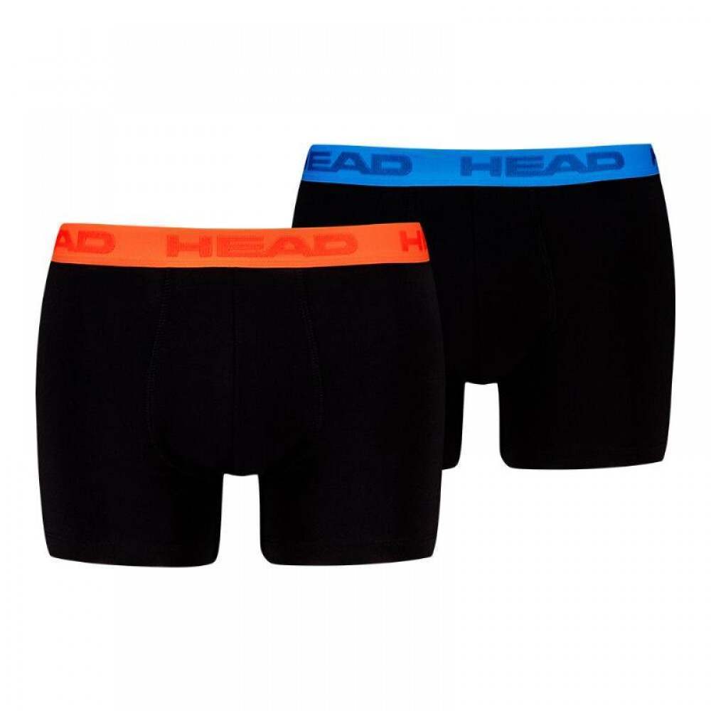 Boxers Head Laranja Azul Preto 2 Unidades