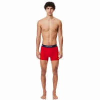 Lacoste Navy Blue White Red Boxers 3 Units