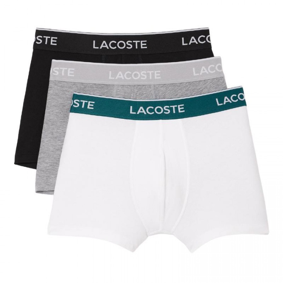 Lacoste Casual Black White Gray Boxers 3 Units