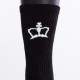 Meias pretas pretas premium Black Crown 1 par