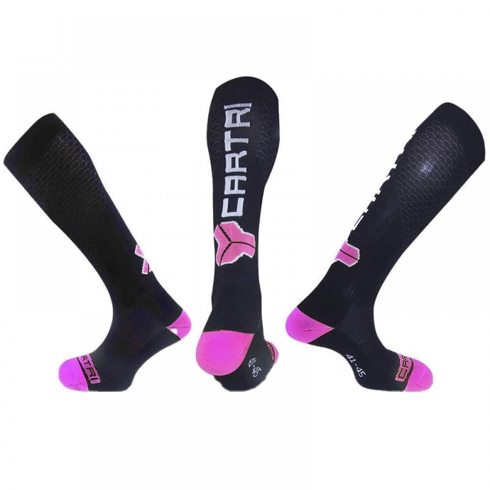 Calcetines de Compresion Cartri Dusk Negro Rosa - Barata Oferta Outlet