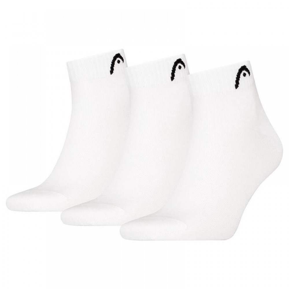 Calcetines Head All Sports Quarter Blanco 3 Pe