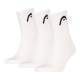 Calcetines Head All Sports Short Crew Blanco 3 Pares