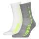 Calcetines Head Performance Short Crew Blanco Gris Lima 2 Pe