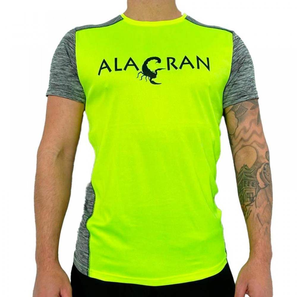 Camiseta Alacran Elite Amarillo Fluor Gris - Barata Oferta Outlet