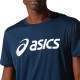 Camiseta Asics Core Top Logo Marino Blanco