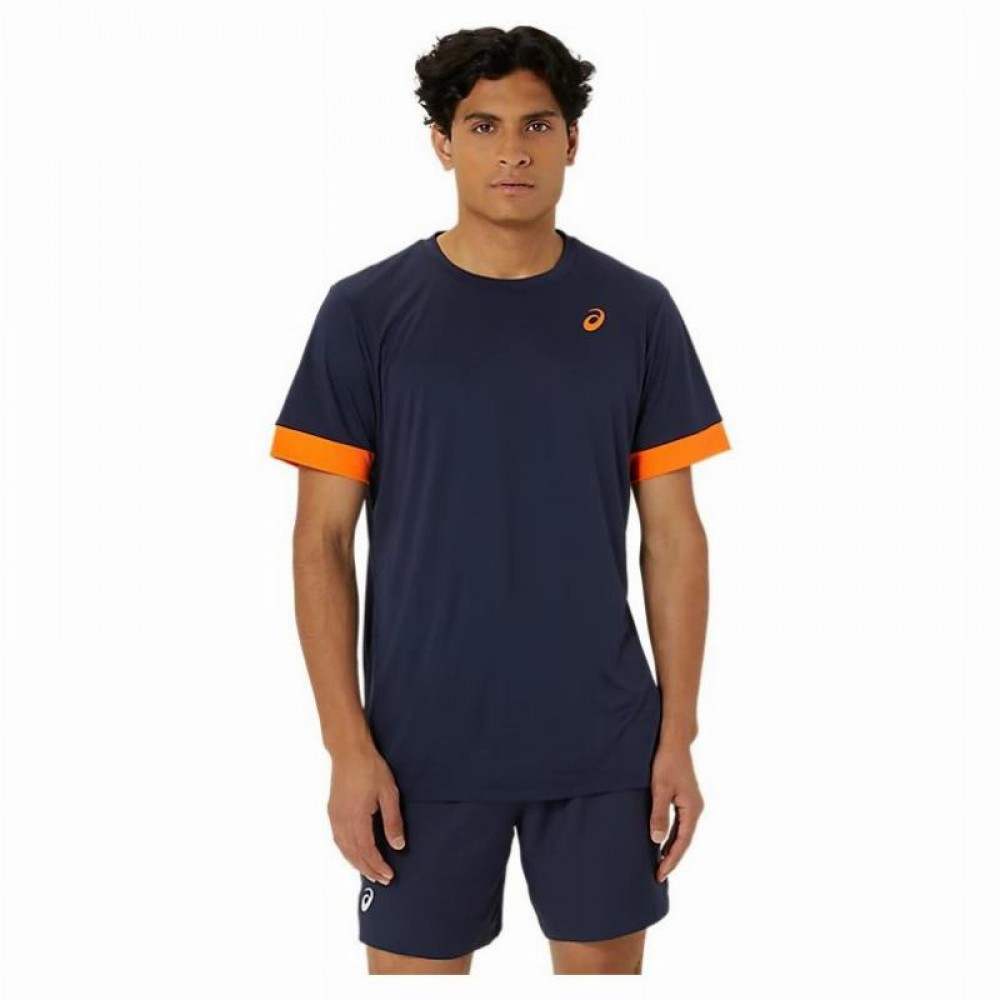 T-Shirt Asics Court Midnight Blue Orange