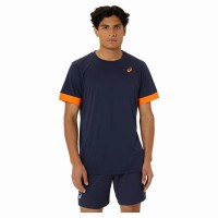 T-shirt Asics Court Bleu Nuit Orange