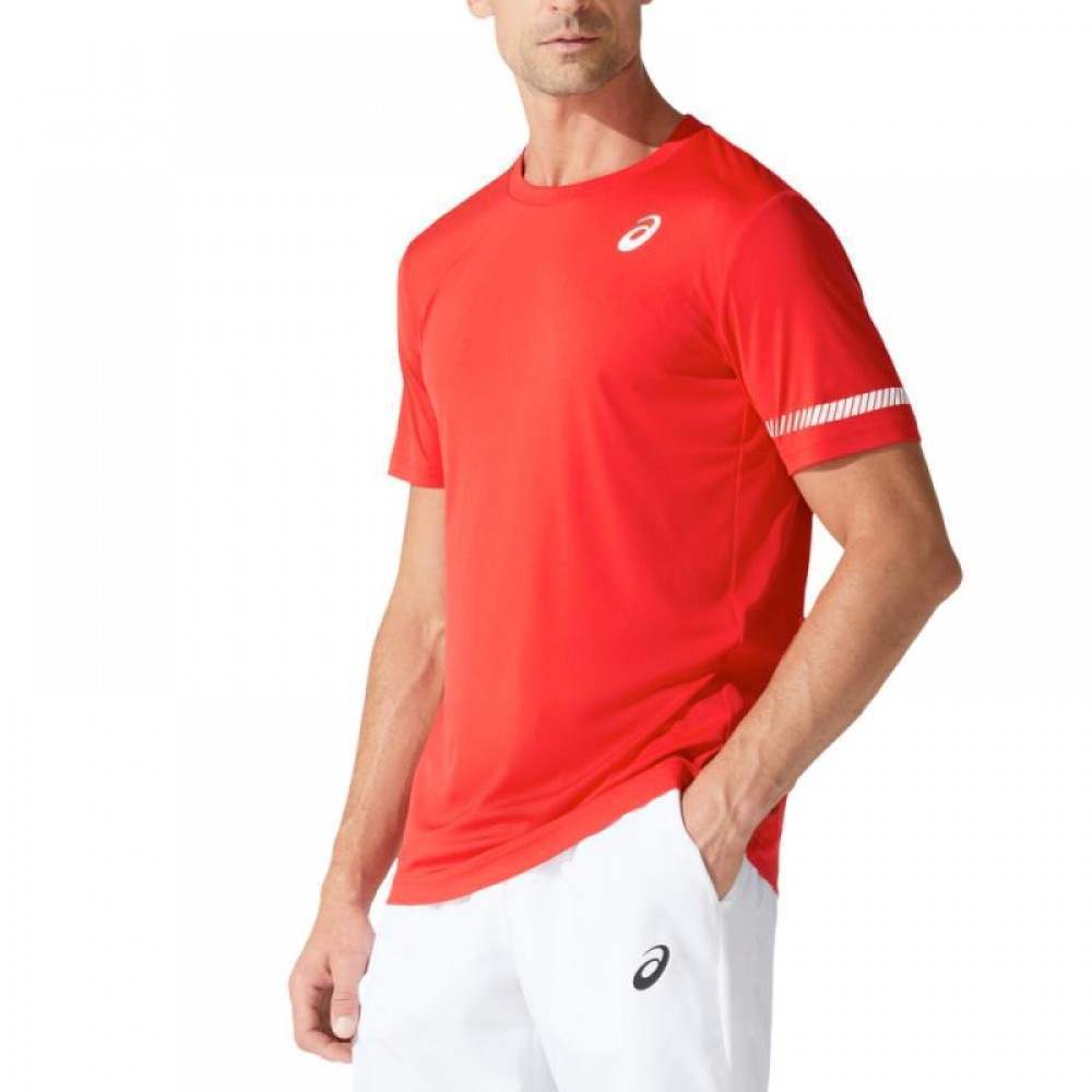 Camiseta Asics Court Rojo - Barata Oferta Outlet