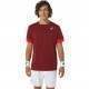 Camiseta Asics Court SS Top Burdeos Rojo