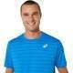 Camiseta Asics Court Listras SS Azul