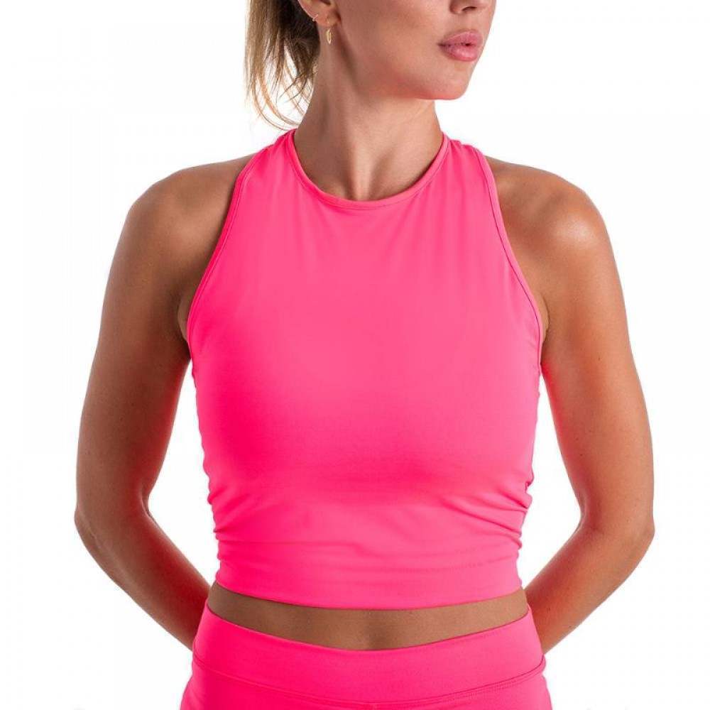 Camiseta BB Basica Corta Rosa Fluor - Barata Oferta Outlet