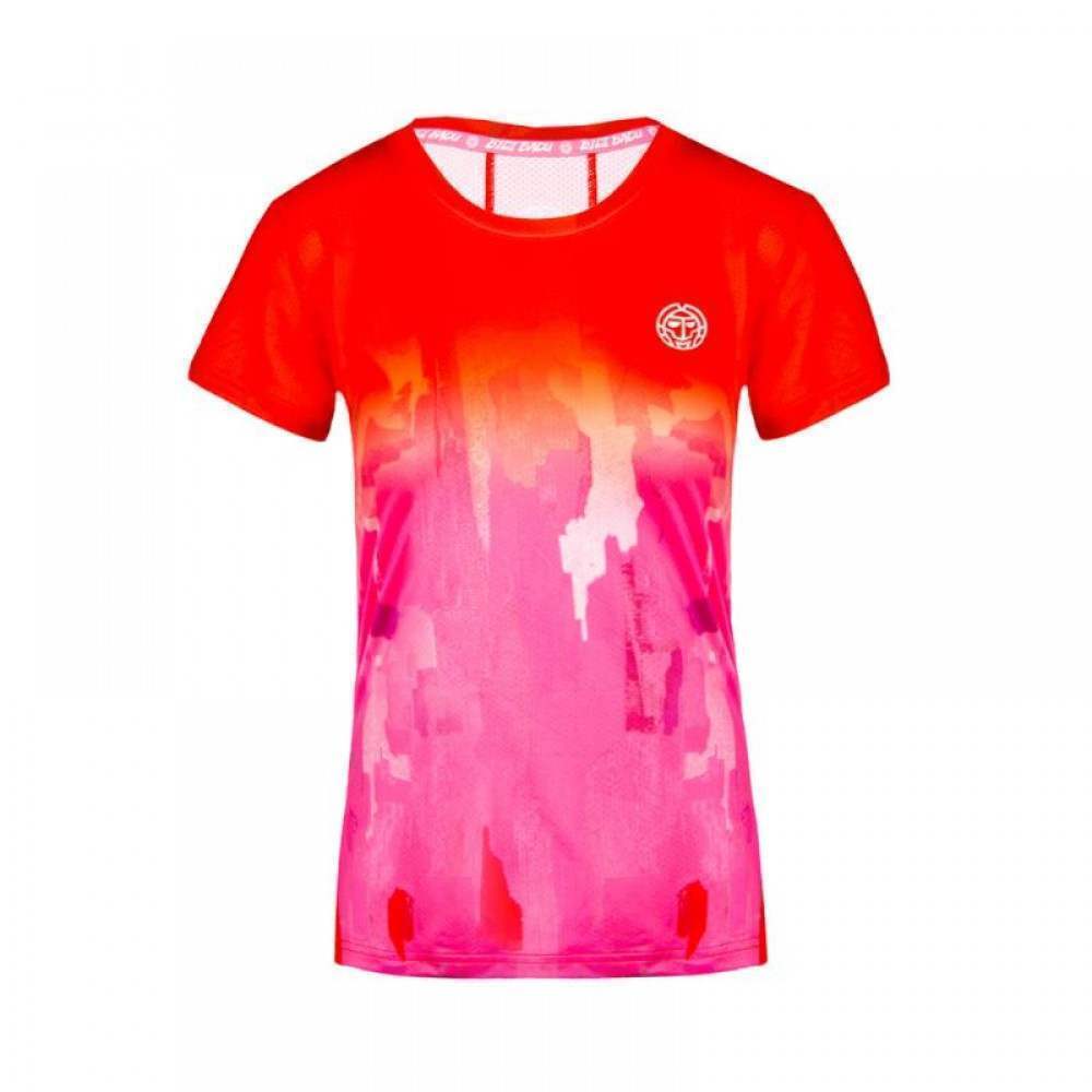 Camiseta Bidi Badu Eve Tech Rojo Rosa Mujer - Barata Oferta Outlet