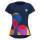 Camiseta Feminina Bidi Badu Twiggy Capsleeve Dark Blue Mix