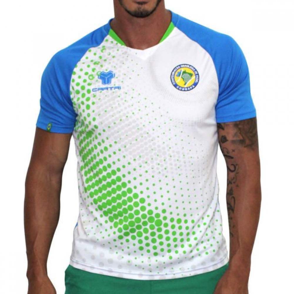 Camiseta Cartri Brasil Eitor Blanco Azul Junior - Barata Oferta Outlet