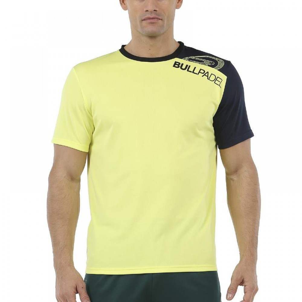 Camiseta Bullpadel Unut Amarillo Azufre Fluor - Barata Oferta Outlet