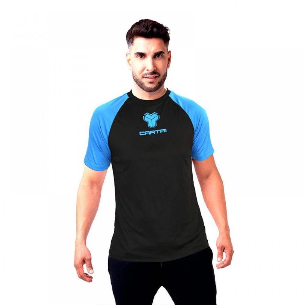 Camiseta Cartri Match Preto Azul