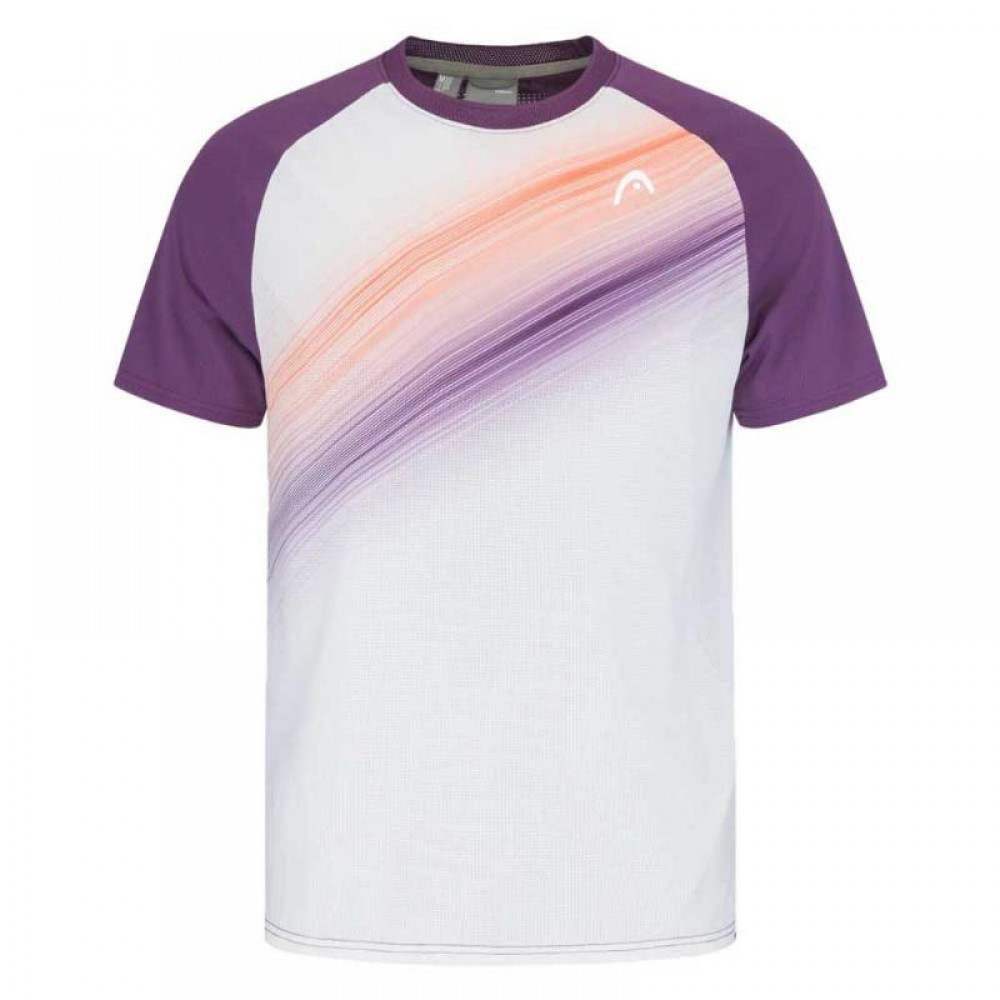 Camiseta Head Performance Lila Print - Barata Oferta Outlet