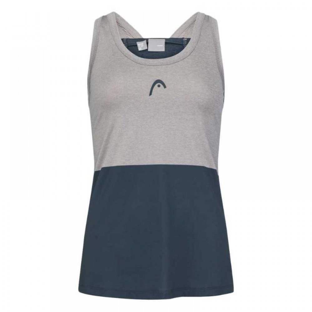 Camiseta Head Tech Top Gris Marino Mujer - Barata Oferta Outlet