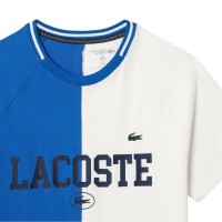 Camiseta Lacoste Daniil Medvedev Azul Blanco