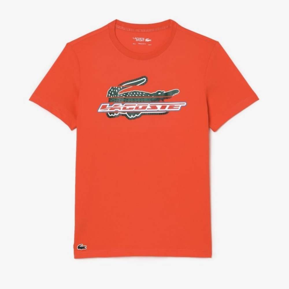 T-Shirt Lacoste Sport Algodon Ecologico Orange