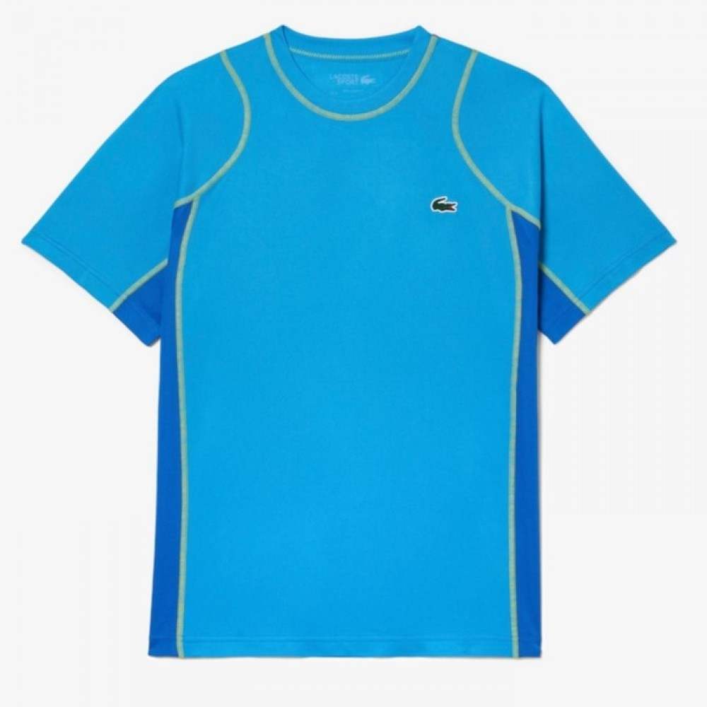 Camiseta Lacoste Sport Pique Azul - Barata Oferta Outlet