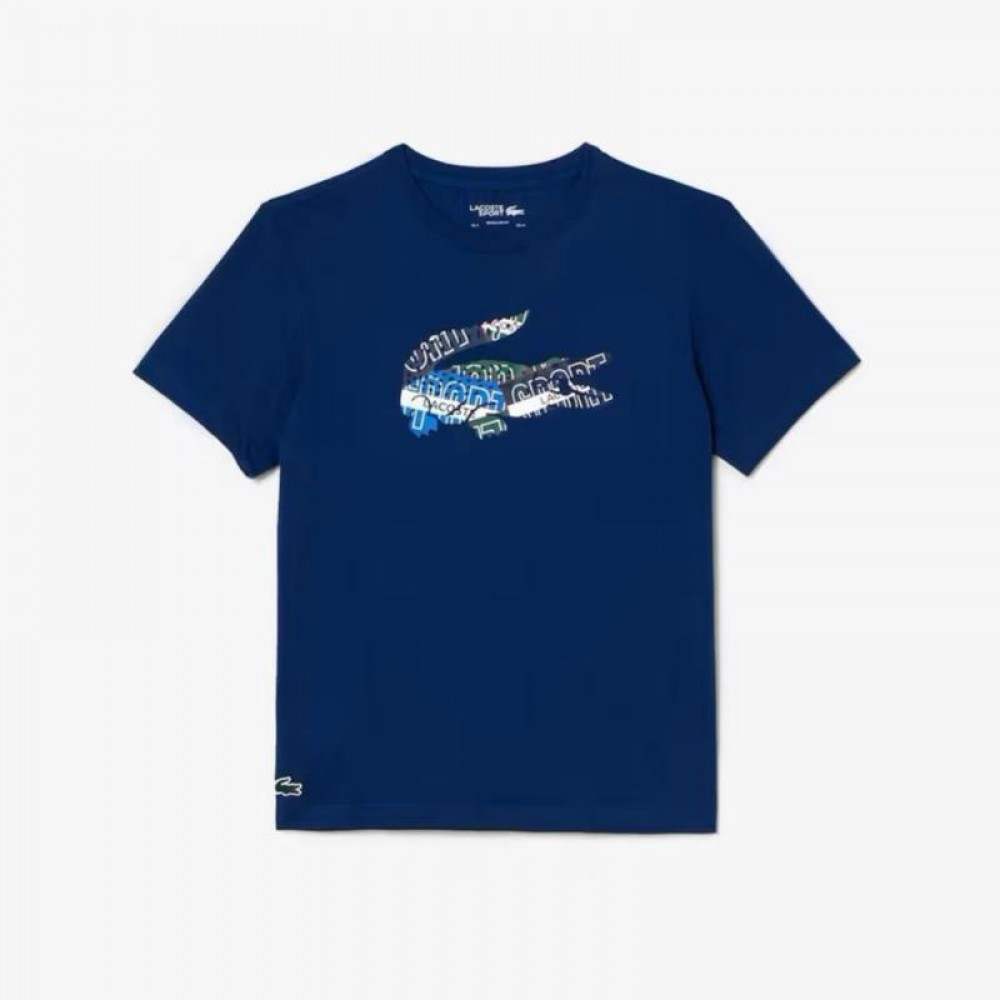 Lacoste Sport Navy Blue Knit T-Shirt