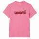 Camiseta esportiva Lacoste Malha rosa bordo