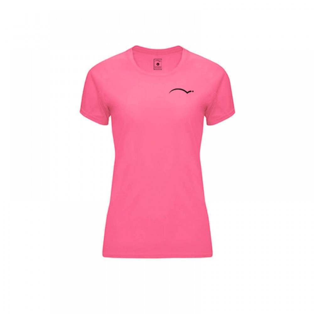 Camiseta PadelPoint Torneio Rosa Fluor Mujer