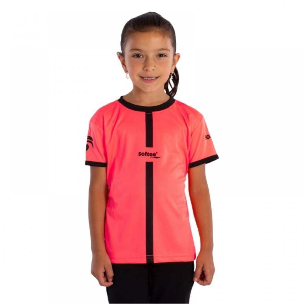 Camiseta Softee Tipex Coral Fluor Preto J