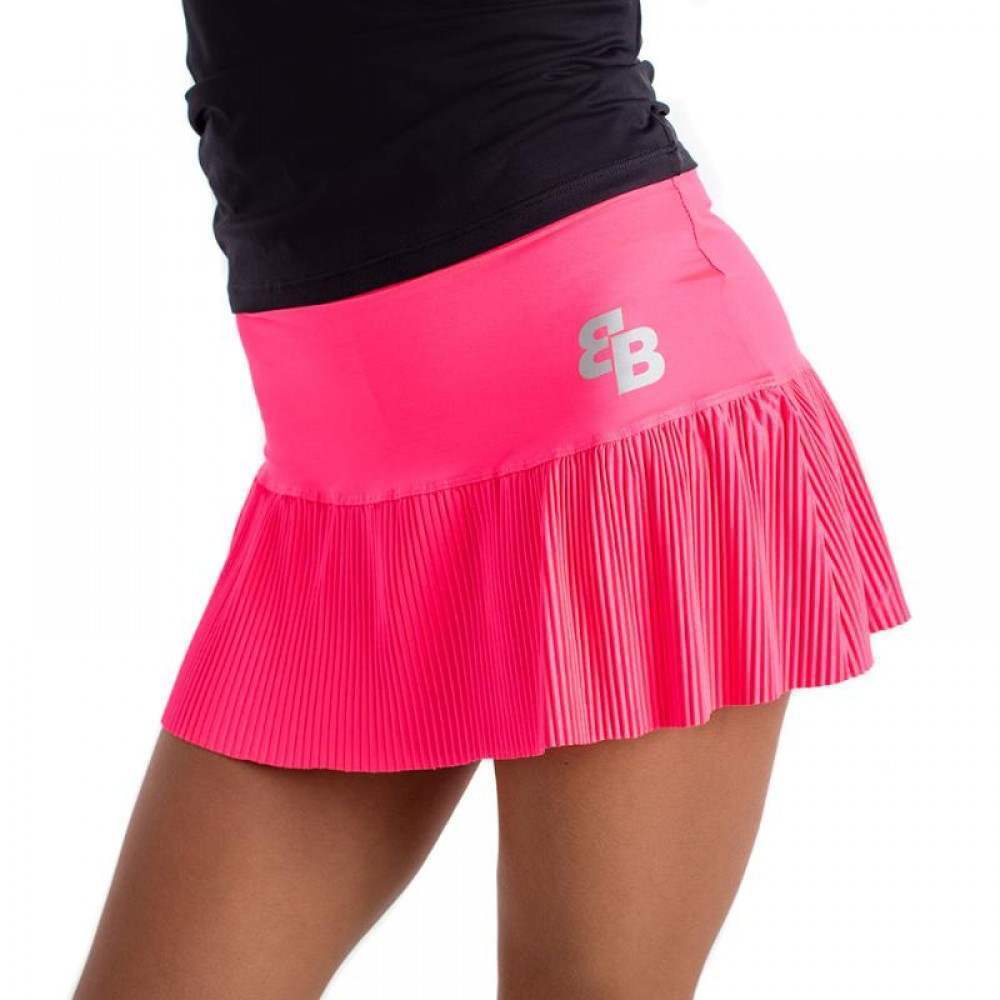 Falda BB Wimbledon Basica Plisada Rosa Fluor - Barata Oferta Outlet