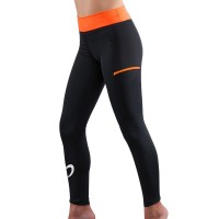 Endless Cross Pocket Black Orange Junior Leggings