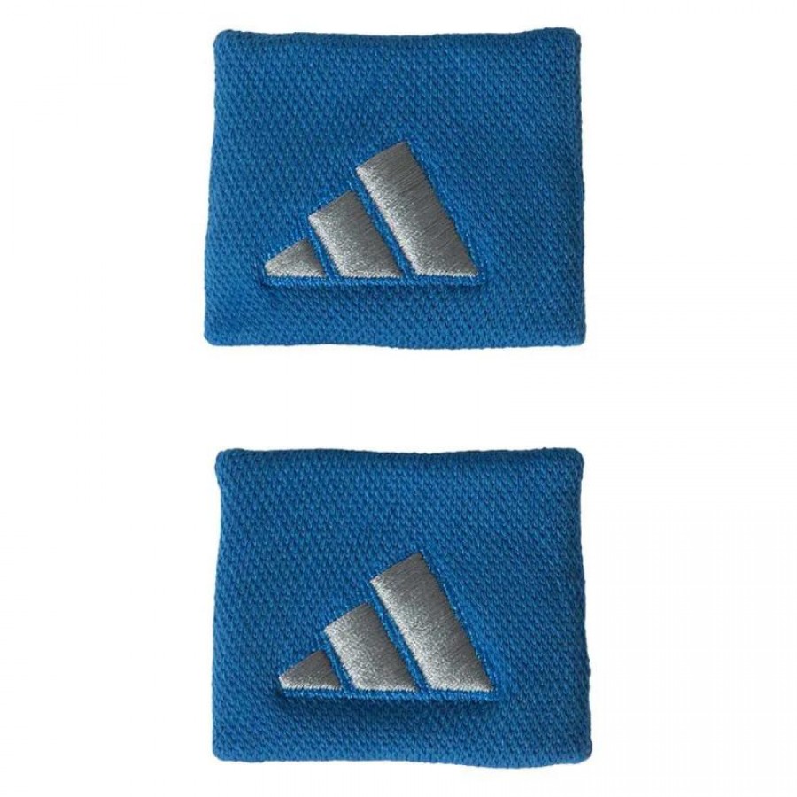 Munequeras Adidas Cortas Azul Gris 2 Unidades