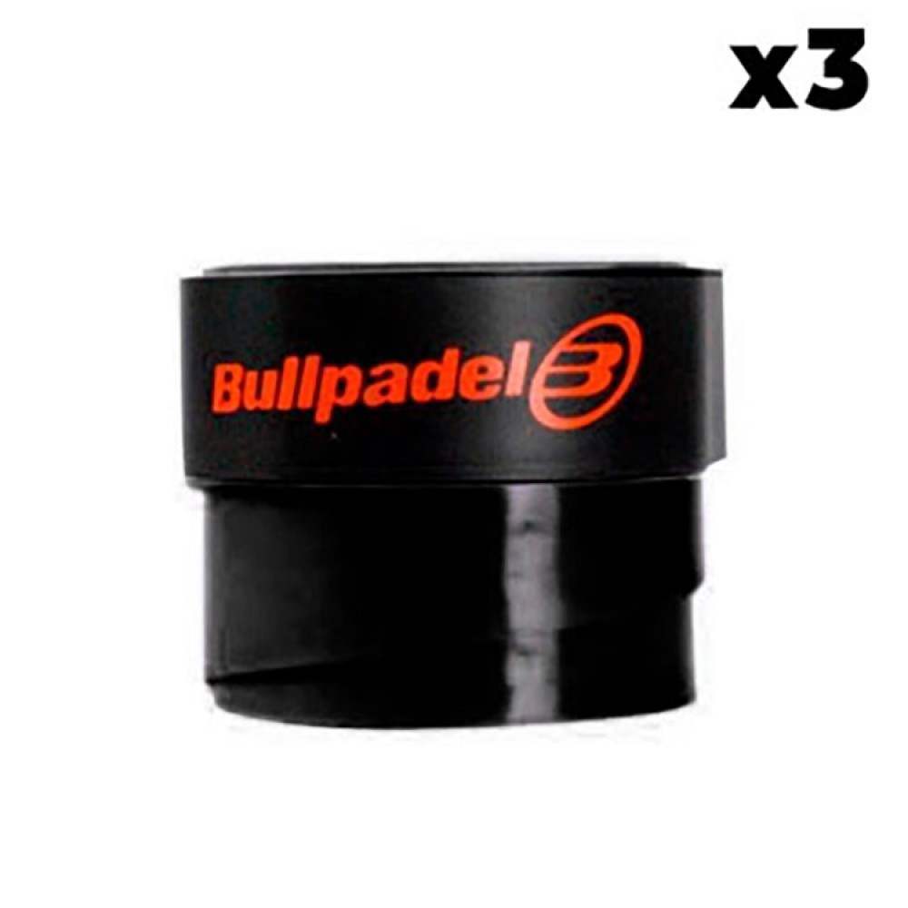 Overgrips Bullpadel Preto Liso 3 Unidades