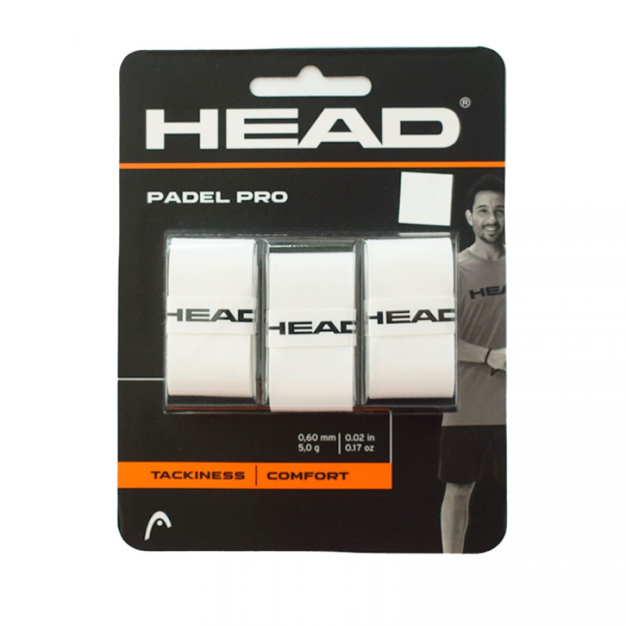 Overgrips Head Padel Pro Blancos 3 Unidades