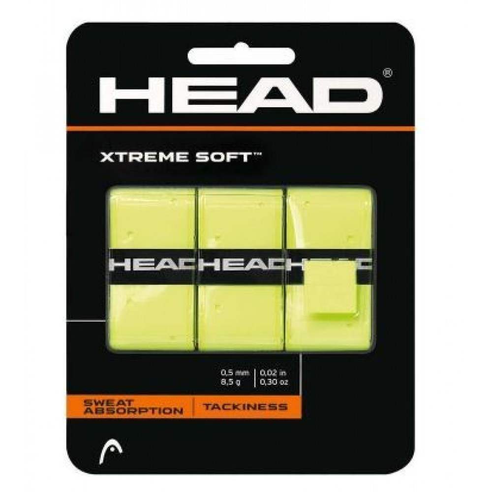 Overgrips Head Xtreme Soft Amarillo 3 Unidades - Barata Oferta Outlet