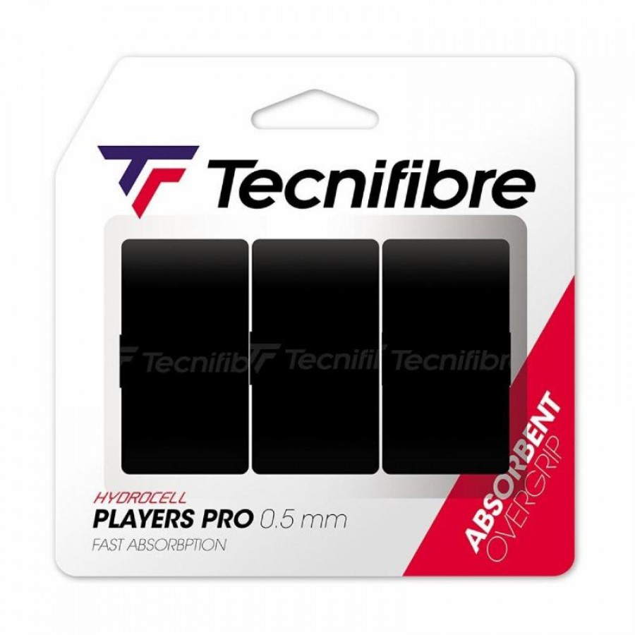 Overgrips Tecnifibre Players Pro Negro 3 Unidades