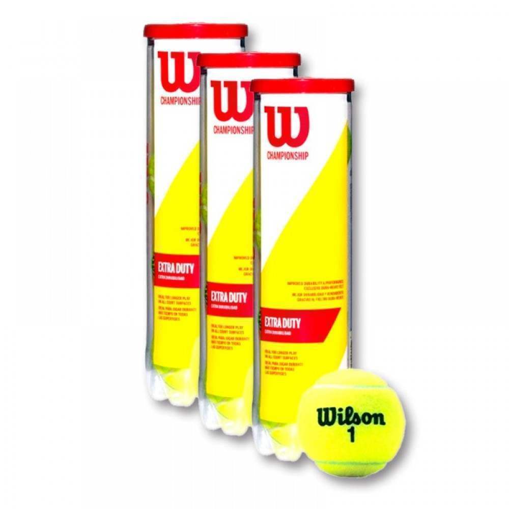 Pack de 3 Botes de 4 Pelotas Wilson Championship Extra Duty