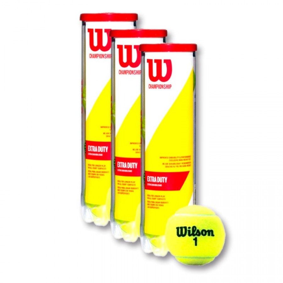 Pack de 3 Botes de 4 Pelotas Wilson Championship Extra Duty