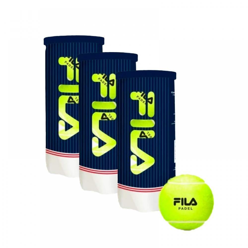 Pack de 3 Botes de Pelotas Fila Padel Premium - Barata Oferta Outlet