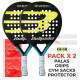 Pacote Palas Bullpadel Sniper Amarelo X2