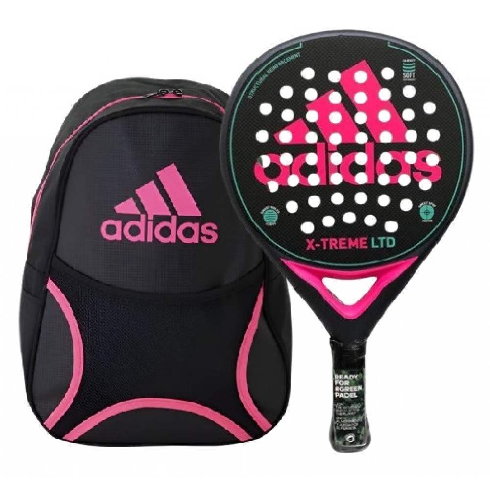 Adidas X-Treme Raquete Rosa Preto + Mochila