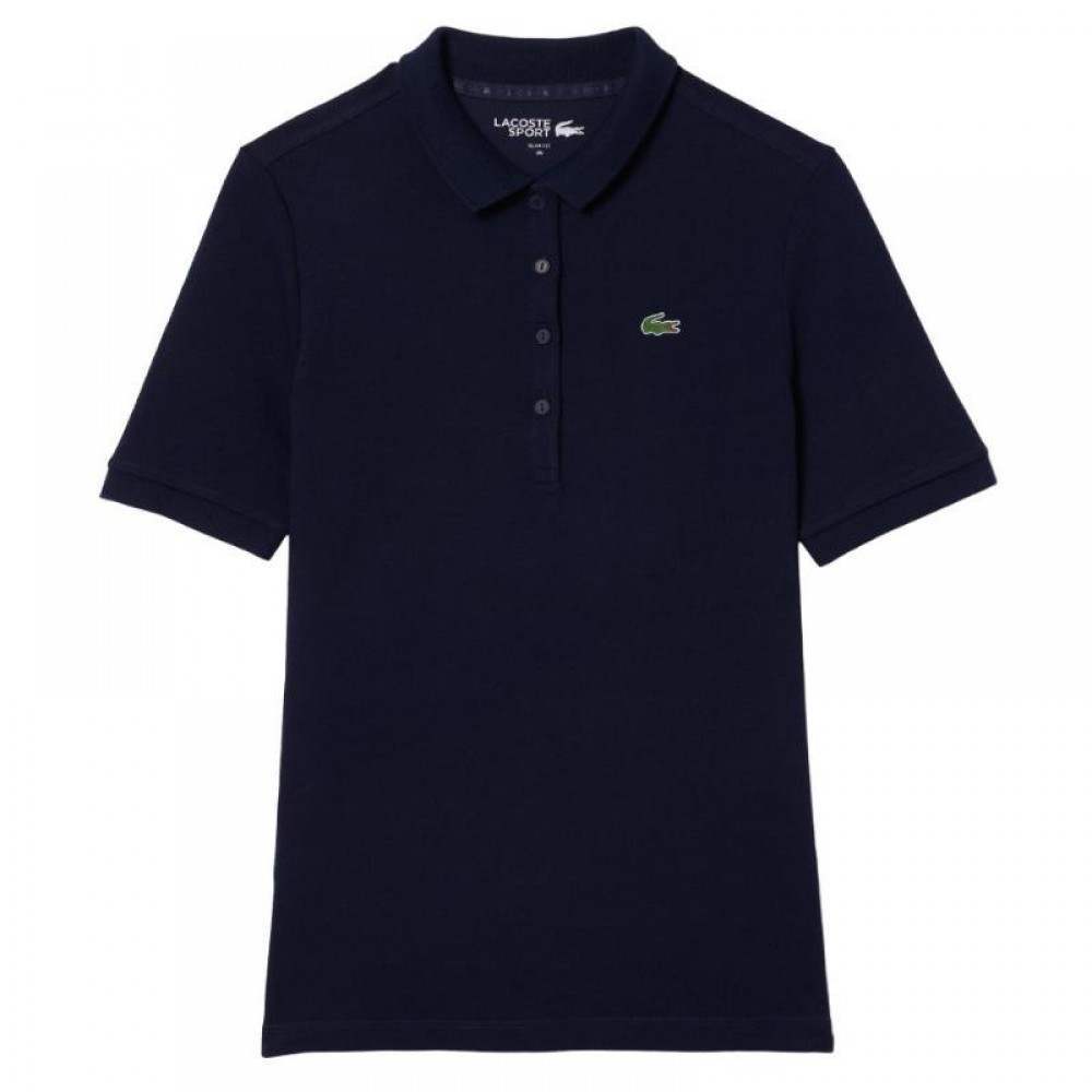 Polo Lacoste Pique Azul Marinho para Mulheres