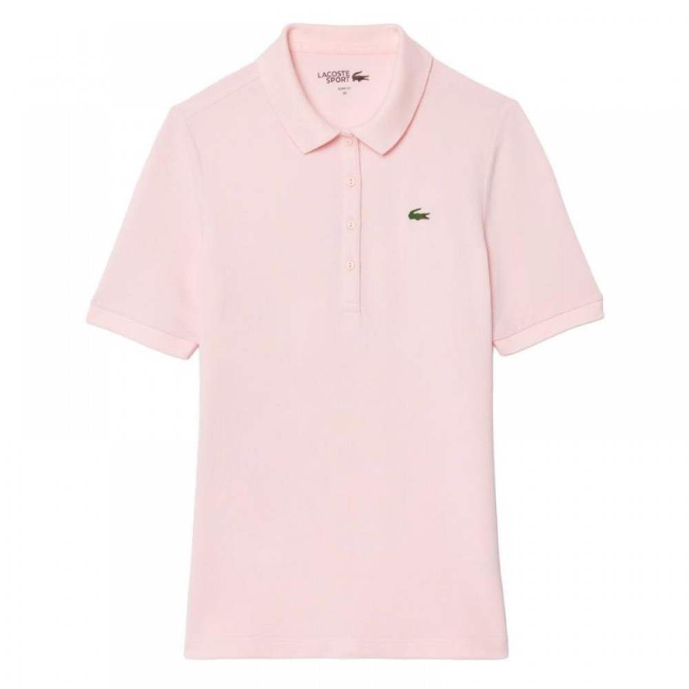 Polo Lacoste Pique Rosa Feminino