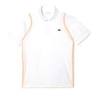 Lacoste Polo Polyester Recycle Blanc Orange