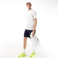 Lacoste Recycled Polyester Polo Shirt White Orange